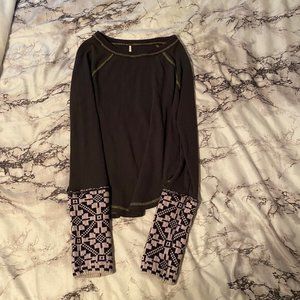 free people waffle knit top